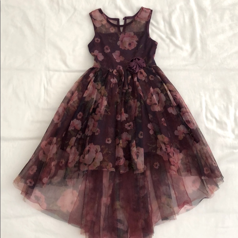 Floral Tulle girls dress (Size 6)